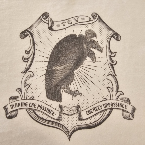 NWOT "Them Crooked Vultures" women's cut t-shirt w/ vulture design size L - Picture 2 of 5